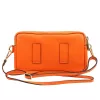 Luka 26-088 mandarin narancssárga női bőr oldaltáska, crossbody 22 x 13 x 7 cm