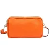 Luka 26-088 mandarin narancssárga női bőr oldaltáska, crossbody 22 x 13 x 7 cm