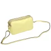 Luka 26-088 halvány sárga női bőr oldaltáska, crossbody 22 x 13 x 7 cm