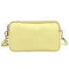 Luka 26-088 halvány sárga női bőr oldaltáska, crossbody 22 x 13 x 7 cm