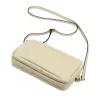 Luka 26-088 bézs női bőr oldaltáska, crossbody 22 x 13 x 7 cm