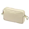 Luka 26-088 bézs női bőr oldaltáska, crossbody 22 x 13 x 7 cm