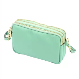   Luka 26-088 türkiz női bőr oldaltáska, crossbody 22 x 13 x 7 cm