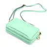 Luka 26-088 türkiz női bőr oldaltáska, crossbody 22 x 13 x 7 cm