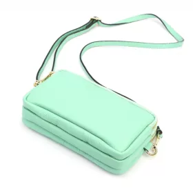   Luka 26-088 türkiz női bőr oldaltáska, crossbody 22 x 13 x 7 cm