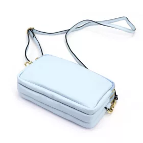   Luka 26-088 babakék női bőr oldaltáska, crossbody 22 x 13 x 7 cm