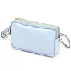 Luka 26-088 babakék női bőr oldaltáska, crossbody 22 x 13 x 7 cm