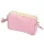 Luka 26-088 pasztell rózsaszín női bőr oldaltáska, crossbody 22 x 13 x 7 cm