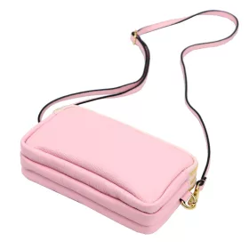   Luka 26-088 pasztell rózsaszín női bőr oldaltáska, crossbody 22 x 13 x 7 cm