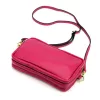 Luka 26-088 magenta női bőr oldaltáska, crossbody 22 x 13 x 7 cm