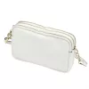 Luka 26-088 fehér női bőr oldaltáska, crossbody 22 x 13 x 7 cm
