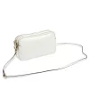 Luka 26-088 fehér női bőr oldaltáska, crossbody 22 x 13 x 7 cm