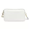 Luka 26-088 fehér női bőr oldaltáska, crossbody 22 x 13 x 7 cm