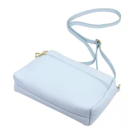   Luka 26-092 babakék női bőr oldaltáska, crossbody 23 x 15 x 7 cm
