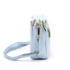 Luka 26-092 babakék női bőr oldaltáska, crossbody 23 x 15 x 7 cm