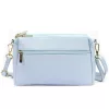 Luka 26-092 babakék női bőr oldaltáska, crossbody 23 x 15 x 7 cm