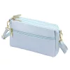 Luka 26-092 babakék női bőr oldaltáska, crossbody 23 x 15 x 7 cm