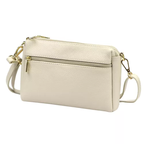 Luka 26-092 bézs női bő oldaltáska, crossbody 23 x 15 x 7 cm