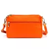 Luka 26-092 mandarin narancssárga női bőr oldaltáska, crossbody 23 x 15 x 7 cm