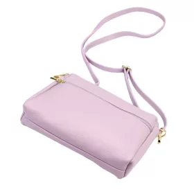   Luka 26-092 levendula lila női bőr oldaltáska, crossbody 23 x 15 x 7 cm
