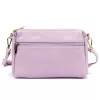Luka 26-092 levendula lila női bőr oldaltáska, crossbody 23 x 15 x 7 cm