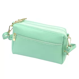   Luka 26-092 türkiz női bőr oldaltáska, crossbody 23 x 15 x 7 cm