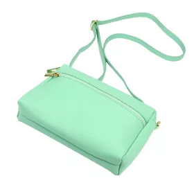   Luka 26-092 türkiz női bőr oldaltáska, crossbody 23 x 15 x 7 cm