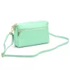 Luka 26-092 türkiz női bőr oldaltáska, crossbody 23 x 15 x 7 cm
