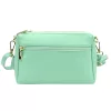 Luka 26-092 türkiz női bőr oldaltáska, crossbody 23 x 15 x 7 cm