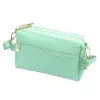 Luka 26-092 türkiz női bőr oldaltáska, crossbody 23 x 15 x 7 cm