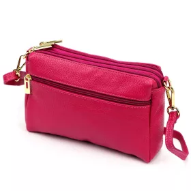   Luka 26-092 magenta női bőr oldaltáska, crossbody 23 x 15 x 7 cm