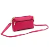 Luka 26-092 magenta női bőr oldaltáska, crossbody 23 x 15 x 7 cm