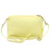 Luka 26-092 halvány sárga női bőr oldaltáska, crossbody 23 x 15 x 7 cm