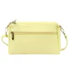 Luka 26-092 halvány sárga női bőr oldaltáska, crossbody 23 x 15 x 7 cm