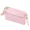 Luka 26-092 pasztell rózsaszín női bőr oldaltáska, crossbody 23 x 15 x 7 cm