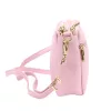 Luka 26-092 pasztell rózsaszín női bőr oldaltáska, crossbody 23 x 15 x 7 cm