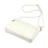 Luka 26-092 fehér női bőr oldaltáska, crossbody 23 x 15 x 7 cm