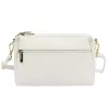 Luka 26-092 fehér női bőr oldaltáska, crossbody 23 x 15 x 7 cm