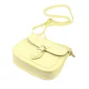 Luka 25-020 pasztell sárga  női bőr oldaltáska 21.5 x 16 x 7 cm