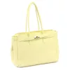 Camilla PREMIUM 10.004 pasztell sárga női bőr válltáska 37 x 24 x 14 cm