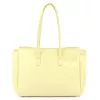 Camilla PREMIUM 10.004 pasztell sárga női bőr válltáska 37 x 24 x 14 cm