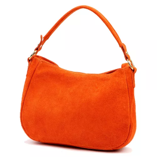 Luka 24-085 GOLD mandarin narancssárga női bőr kézitáska 31 x 23 x 8 cm