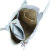 Luka 26-026 babakék női velúr bőr válltáska, shopper 40 x 37 x 13 cm