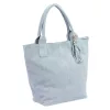 Luka 26-026 babakék női velúr bőr válltáska, shopper 40 x 37 x 13 cm