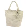 Luka 26-026 bézs női velúr bőr válltáska, shopper 40 x 37 x 13 cm