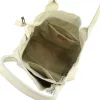 Luka 26-026 bézs női velúr bőr válltáska, shopper 40 x 37 x 13 cm