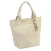 Luka 26-026 bézs női velúr bőr válltáska, shopper 40 x 37 x 13 cm