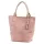 Luka 26-026 púder női velúr bőr válltáska, shopper 40 x 37 x 13 cm