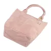 Luka 26-026 púder női velúr bőr válltáska, shopper 40 x 37 x 13 cm