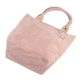   Luka 26-026 púder női velúr bőr válltáska, shopper 40 x 37 x 13 cm